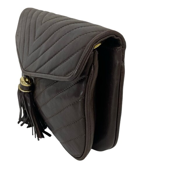 Siso Italy Brown Leather Handbag with Tassel Very soft leather - Picture 2 of 11